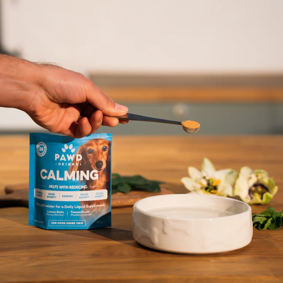 Scoop: Measure the dose for your dog's size, once a day.